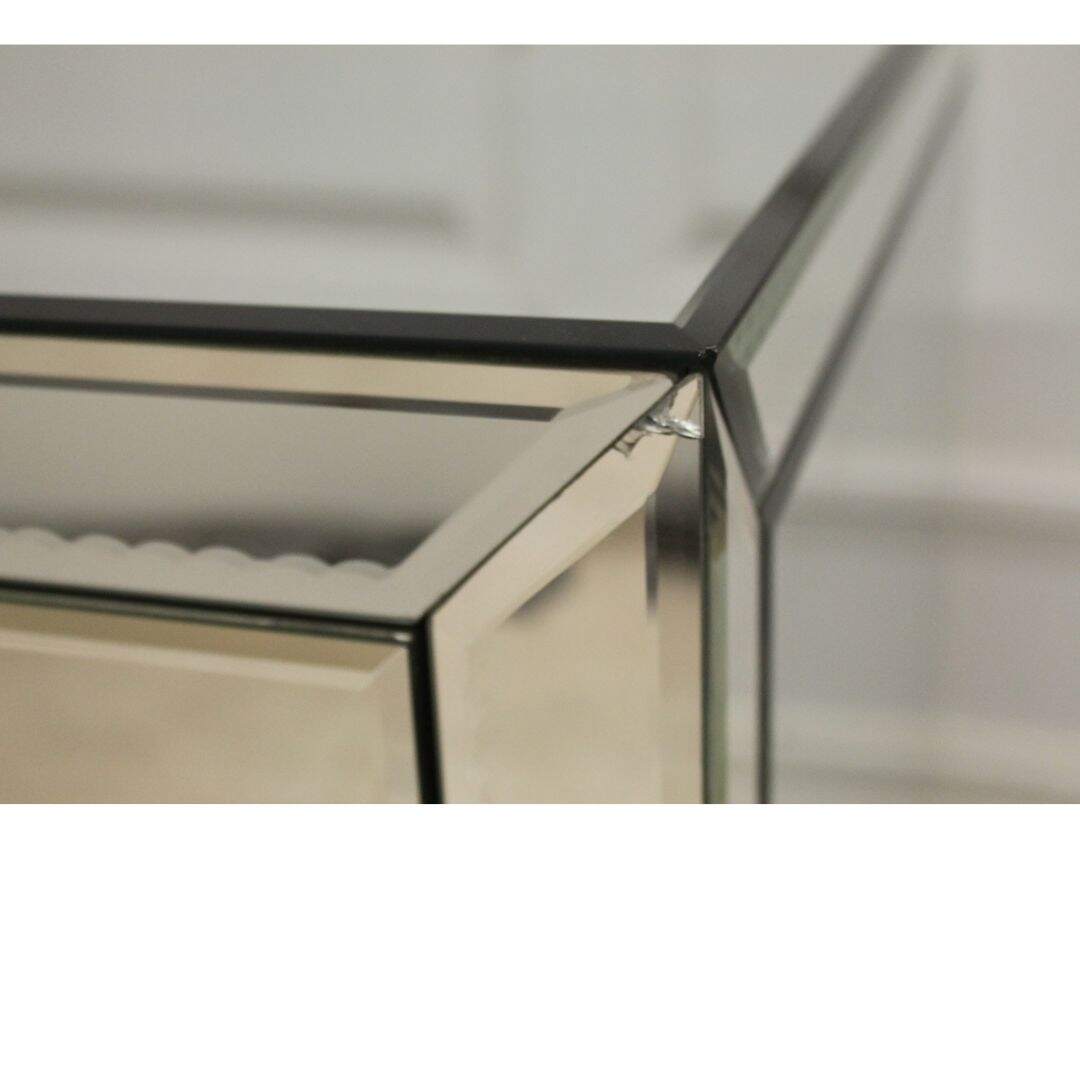Mirrored 3 drawer nightstand