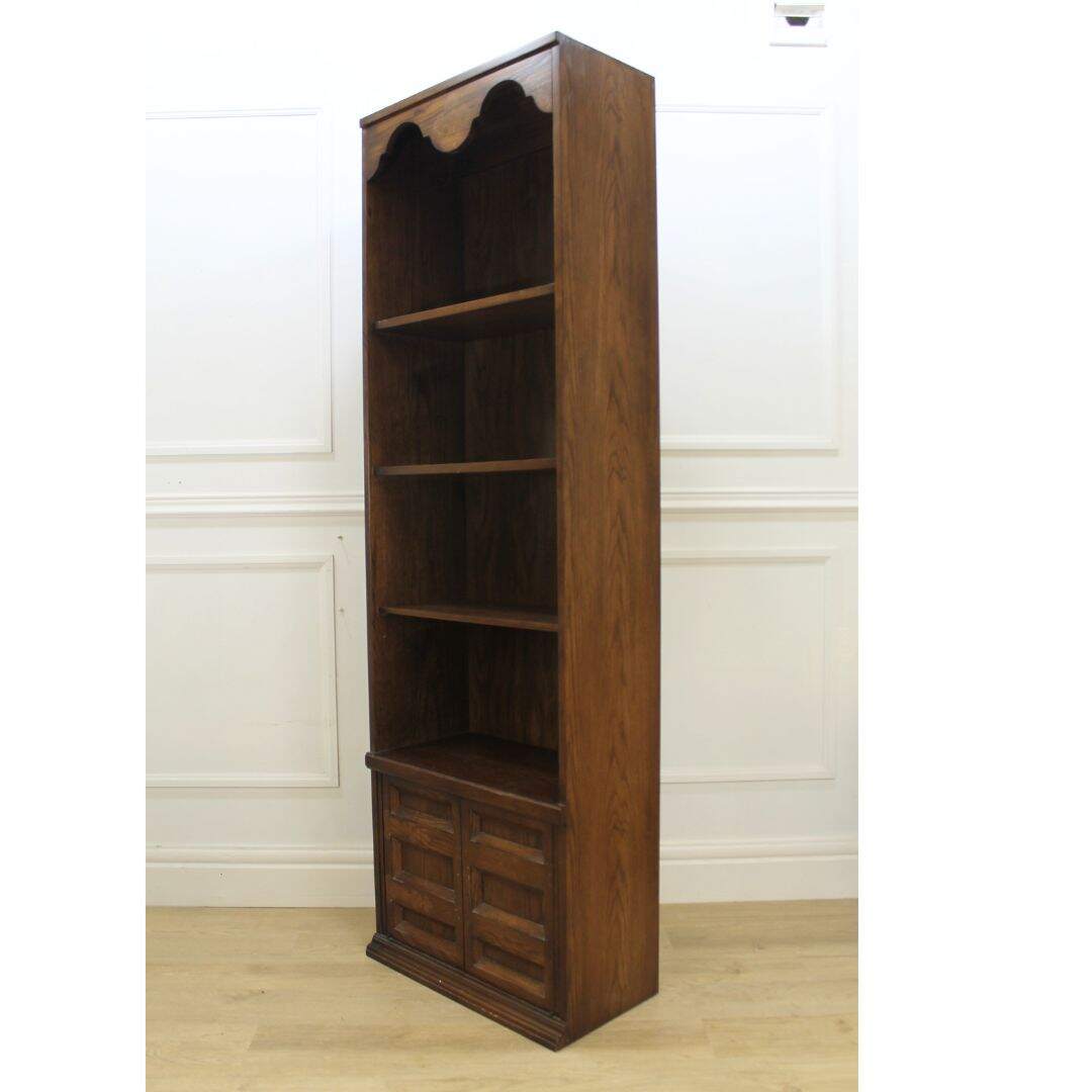 Oak veneer bookcase, unpainted