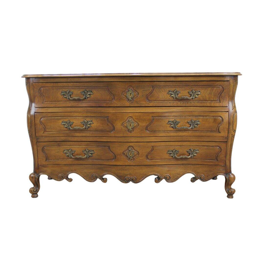 Ornate 3 drawer dresser, unpainted