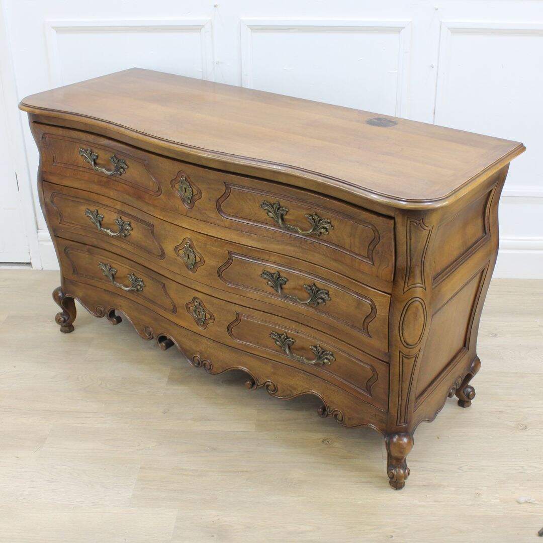 Ornate 3 drawer dresser, unpainted