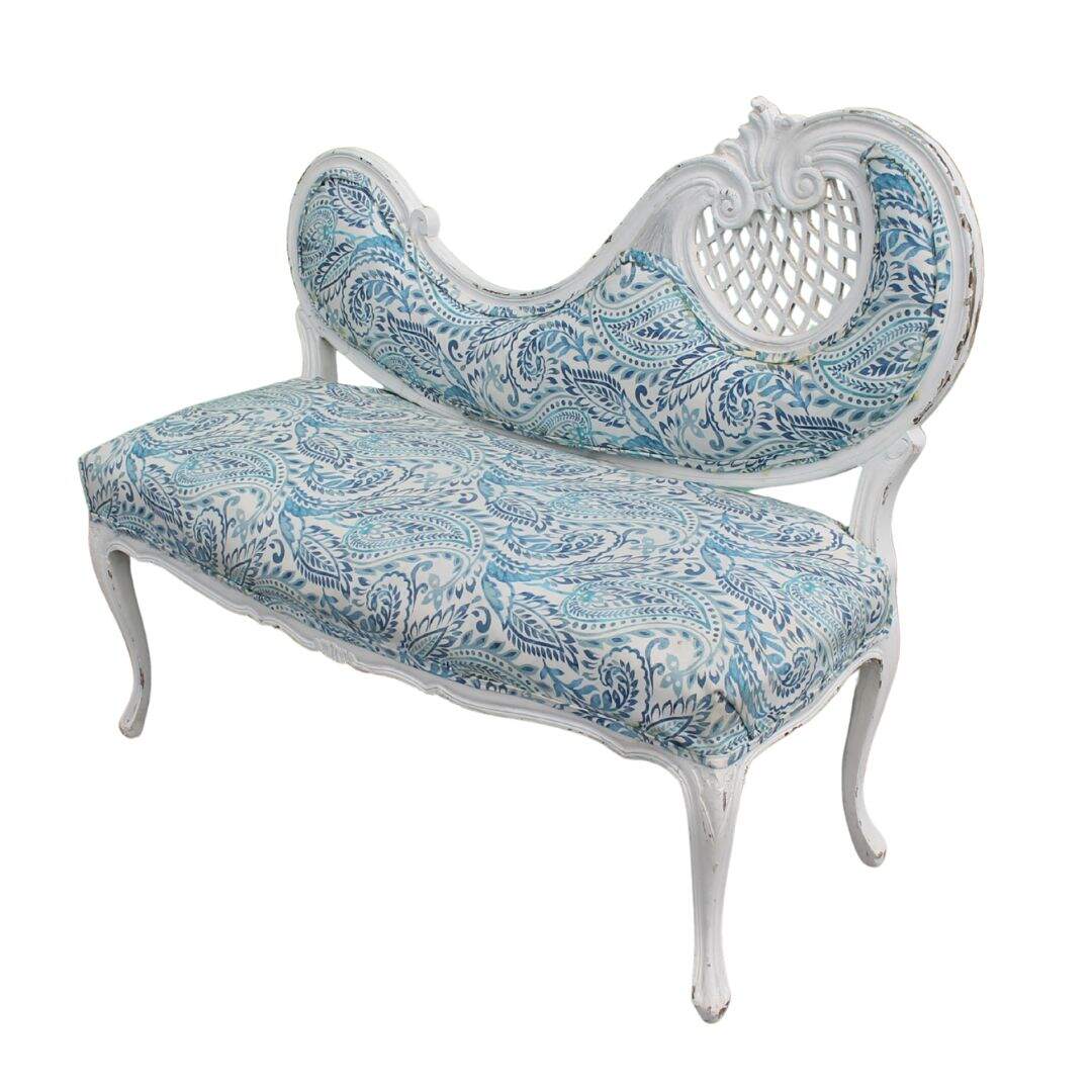 ornate carved french settee, unfinished