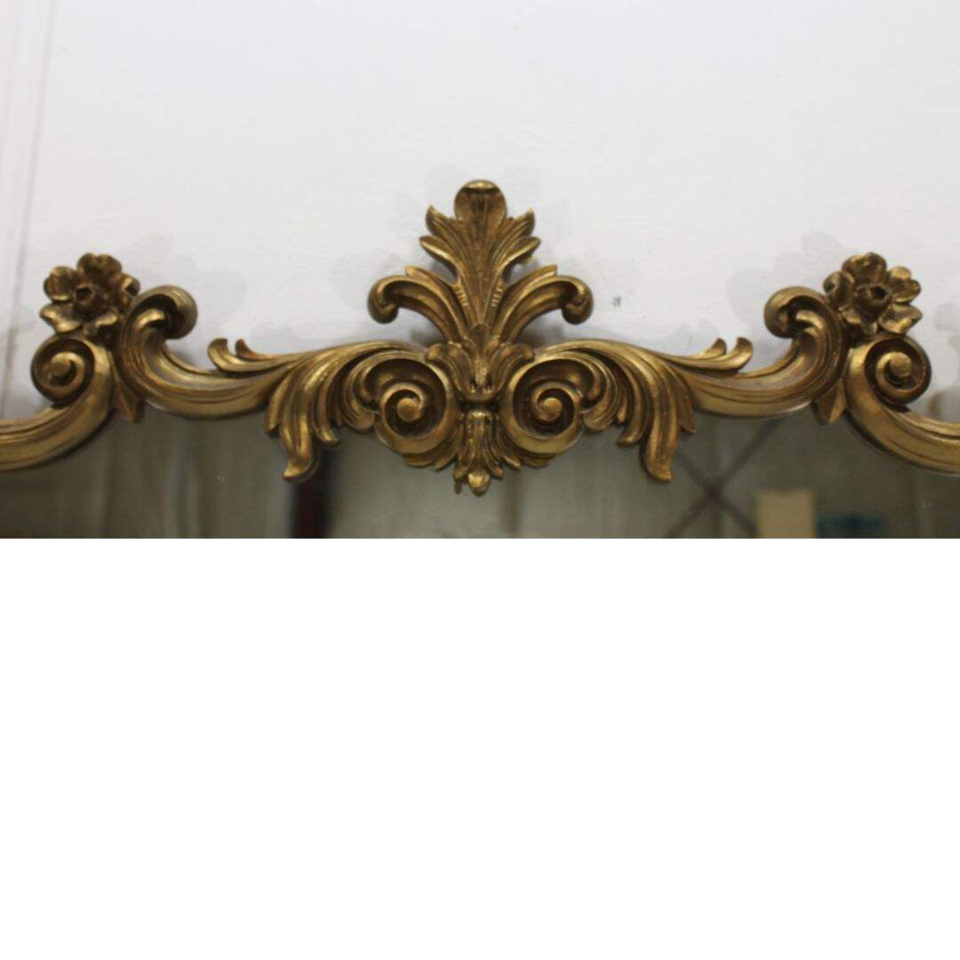 Ornate gold horizontal mirror