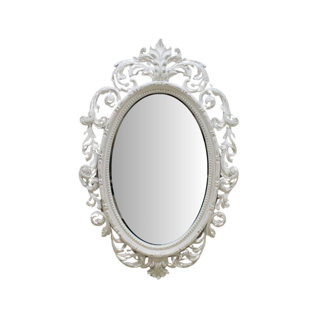 Ornate oval mirror