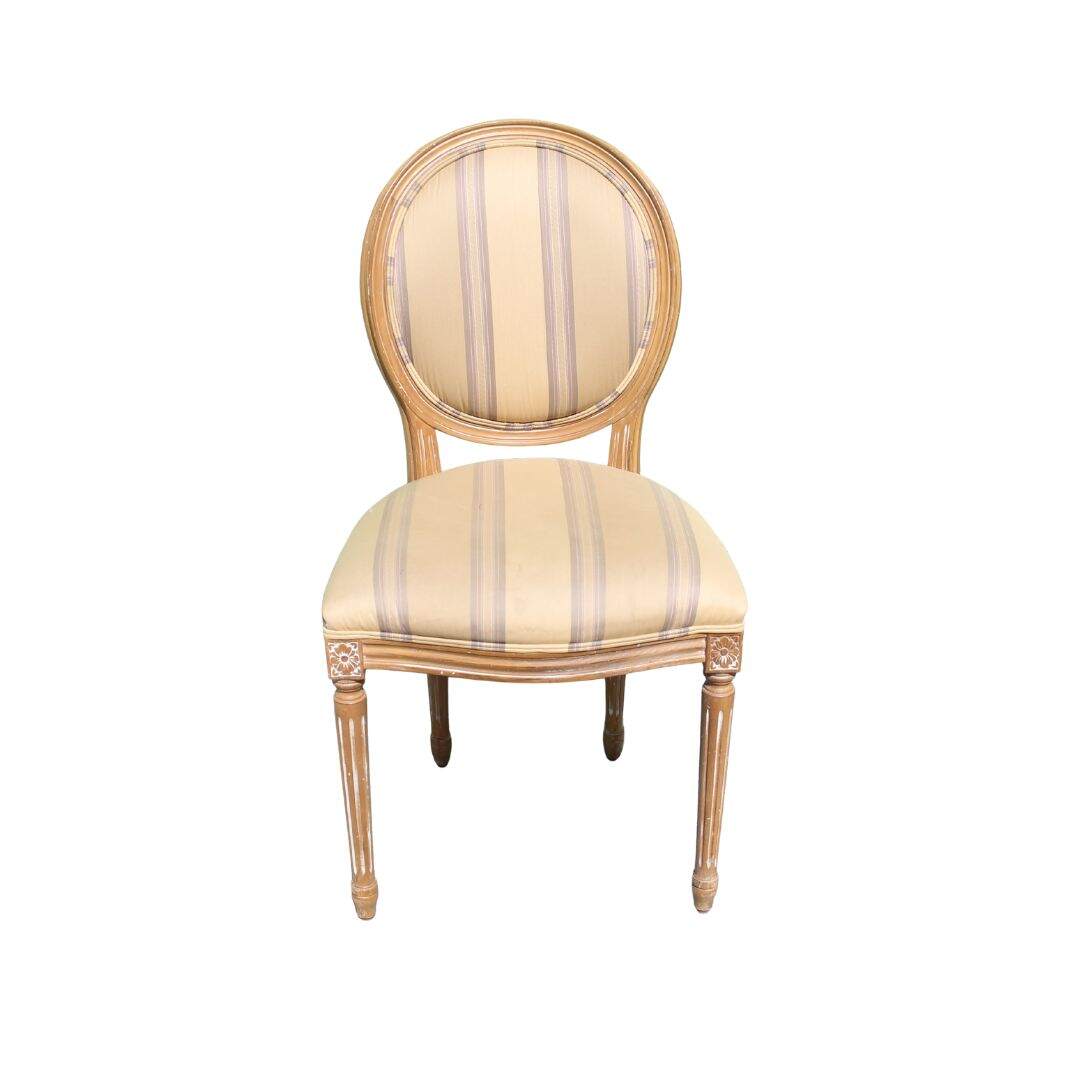 Oval back chair with fluted legs, unfinished