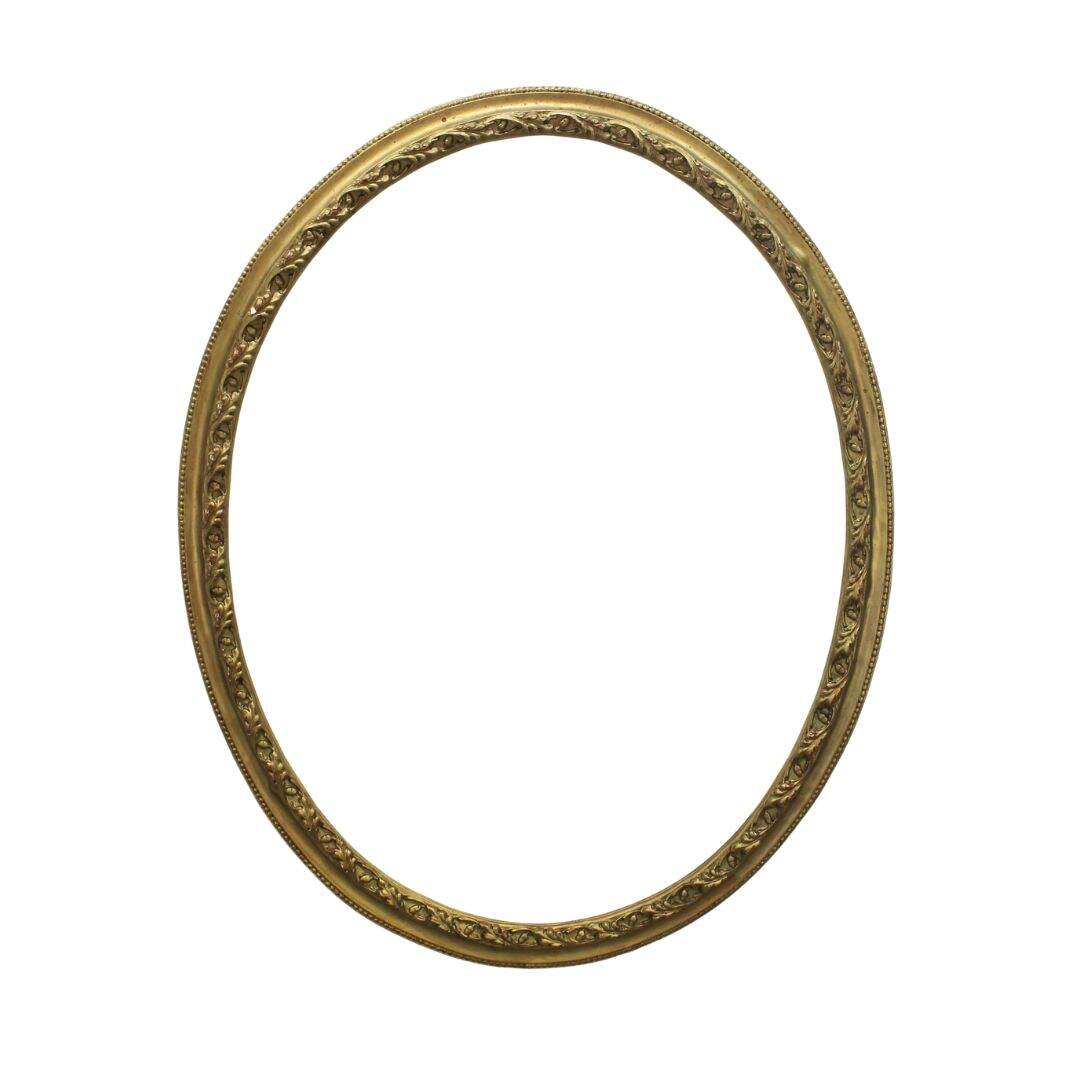 Oval gold frame