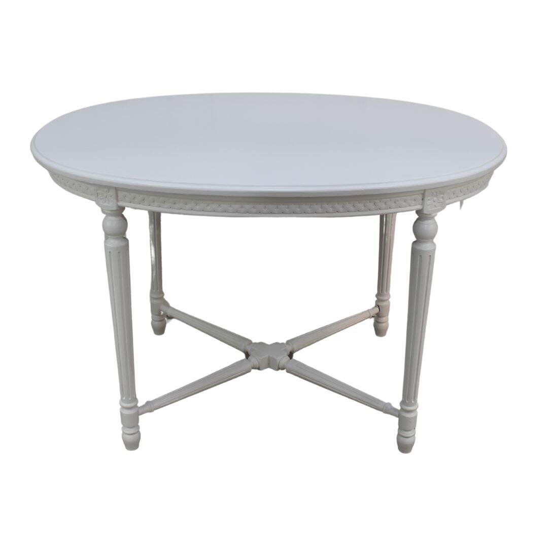 Oval table/desk with fluted legs