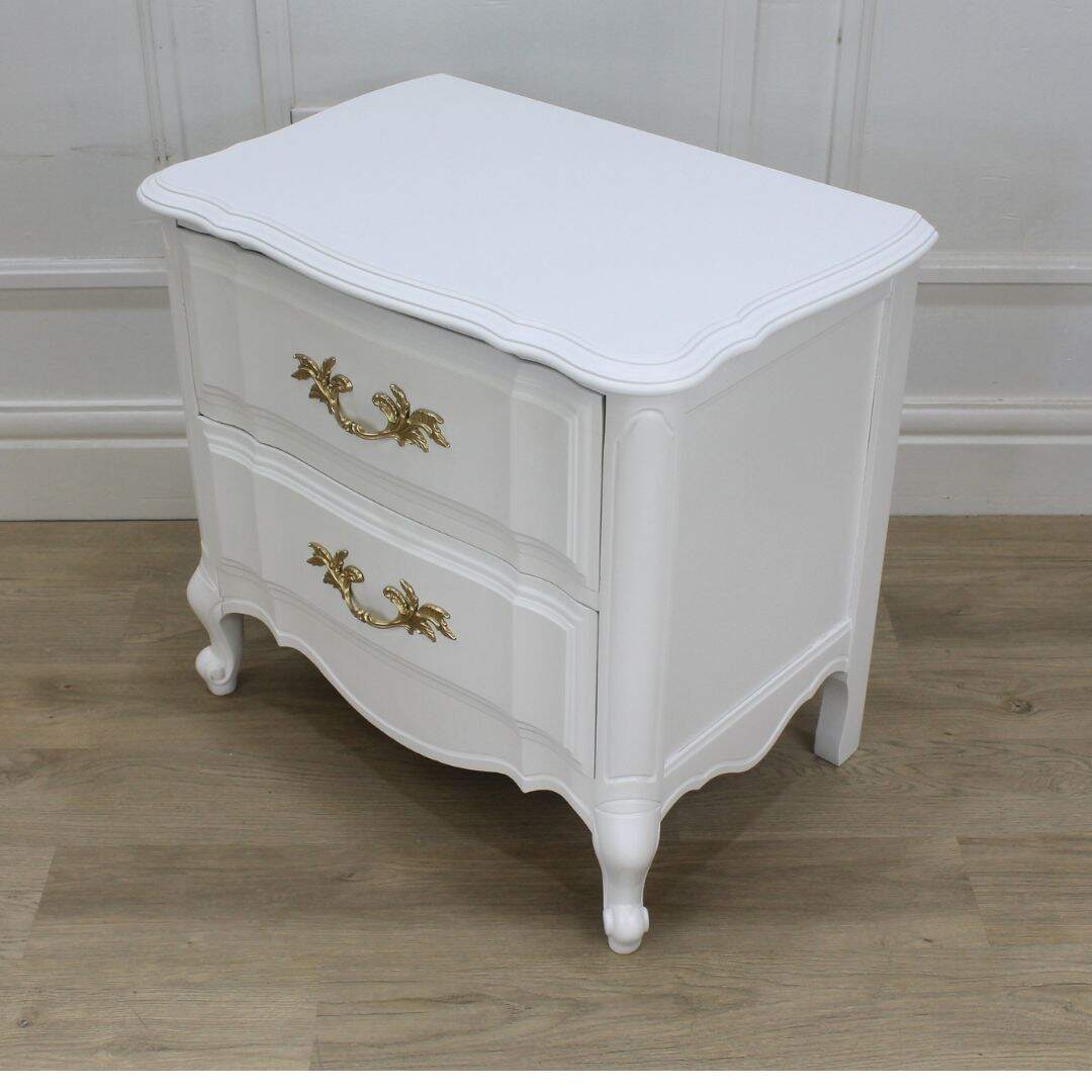 Pair of French provincial night tables with 2 drawers