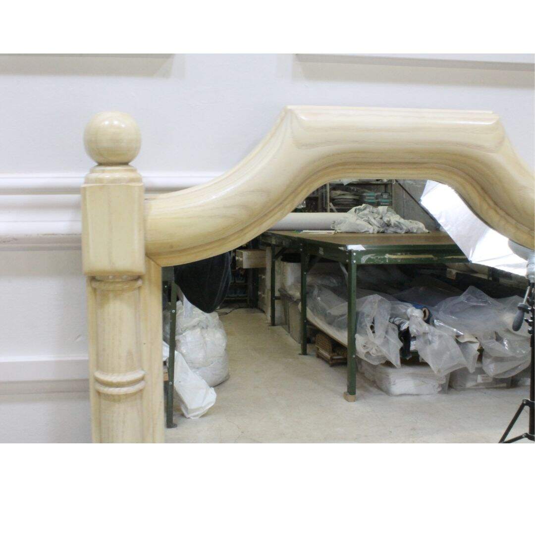 Pair of faux bamboo mirrors, unpainted