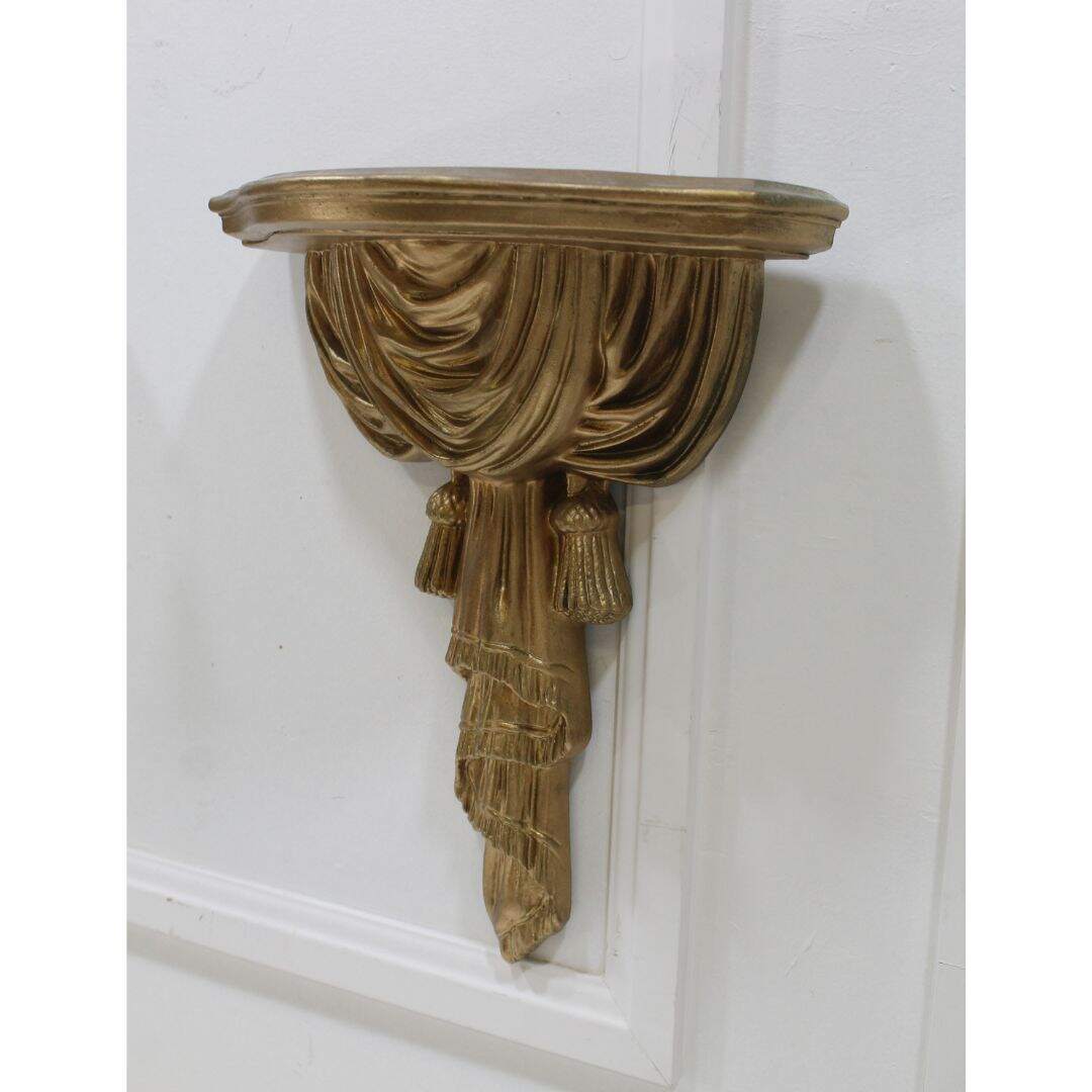 Pair of gold plaster wall sconces