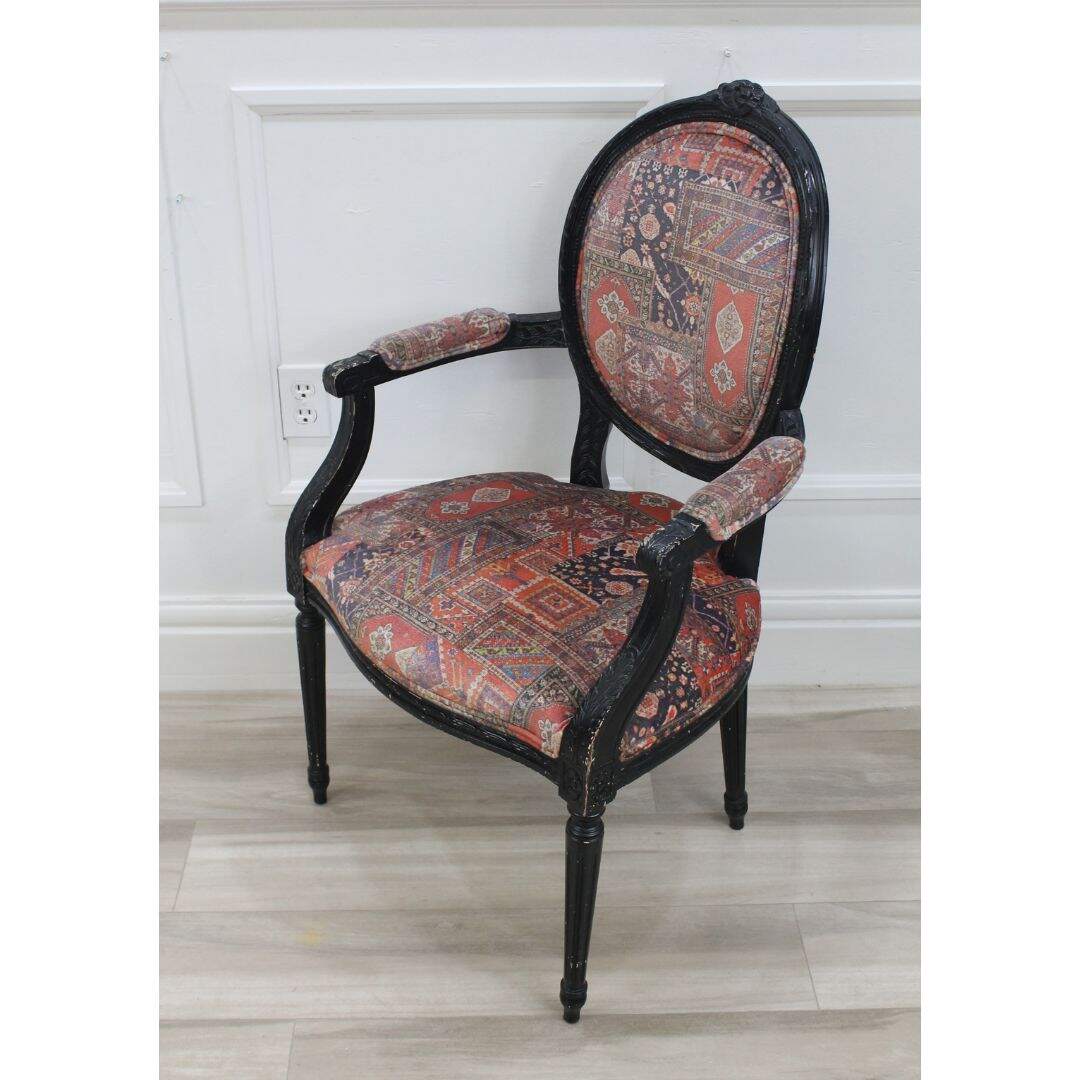 Pair oval back chairs French chairs