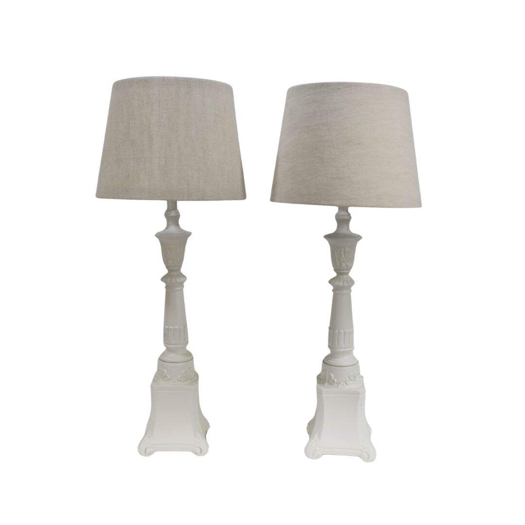 pair resin table lamps