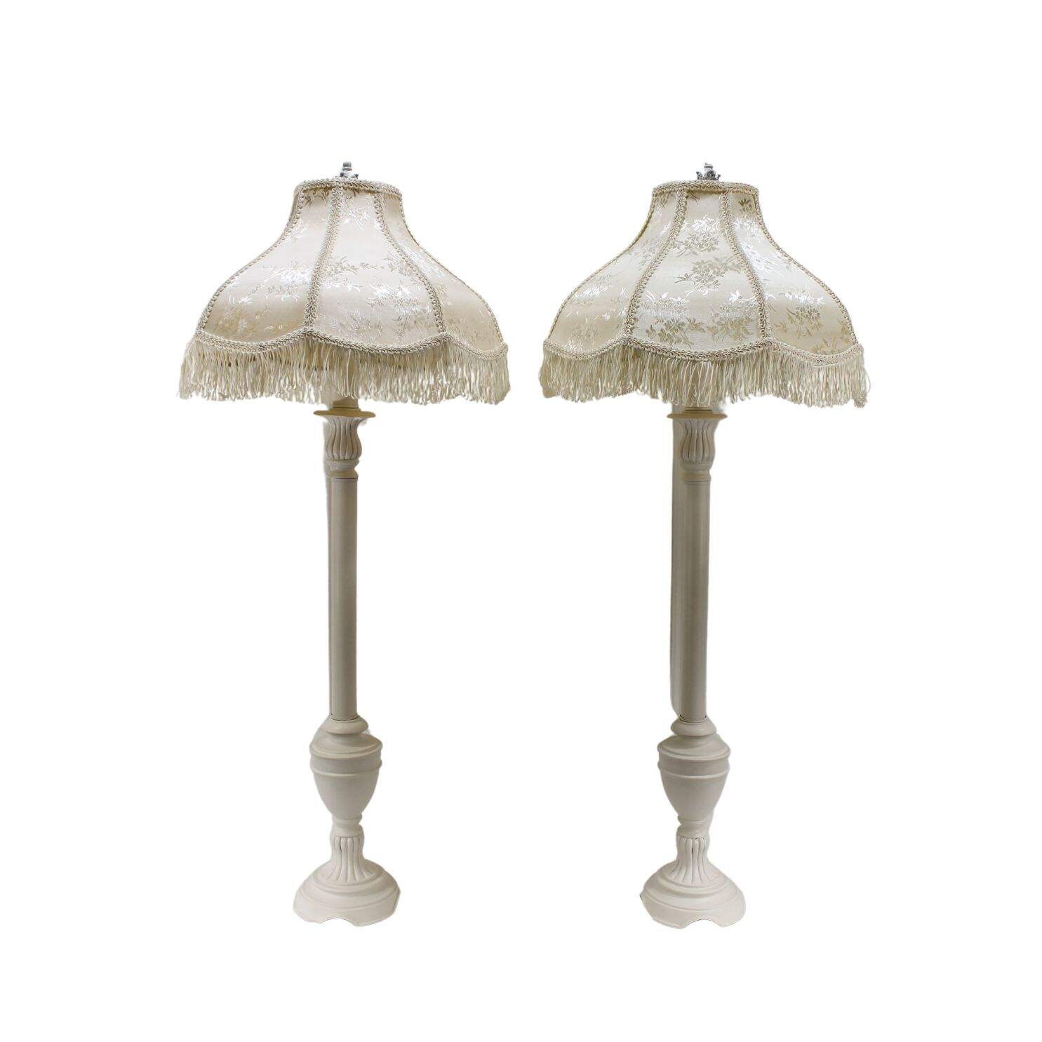 pair very tall candlestick lamps