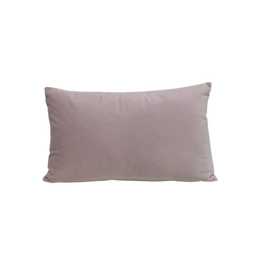 Pale pink velvet throw pillow