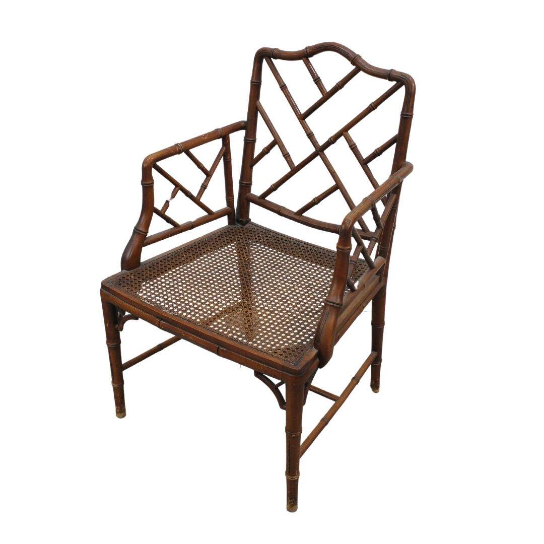 Palm Beach armchair with caning