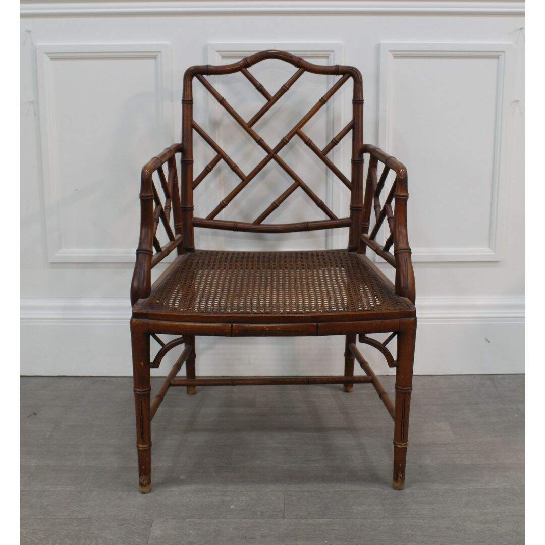 Palm Beach armchair with caning