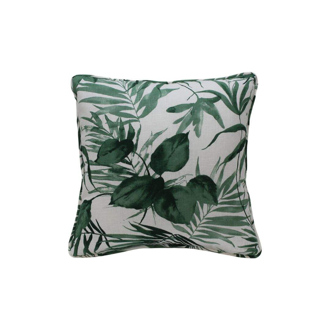 square palm leaf throw pillow