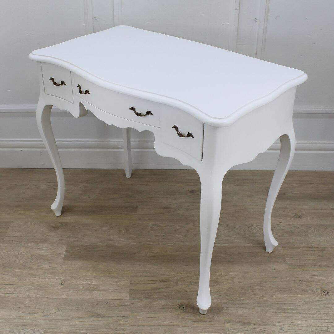 Petite writing desk with curved legs