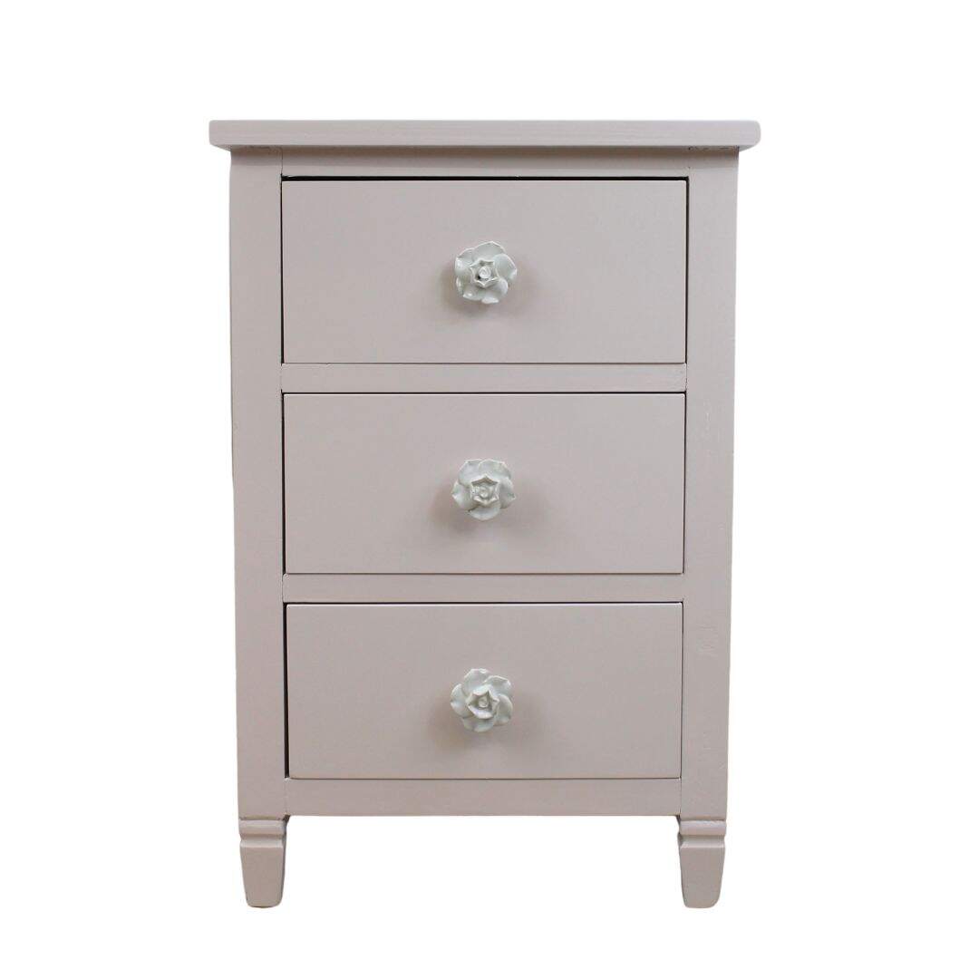 Pink 3 drawer night stand