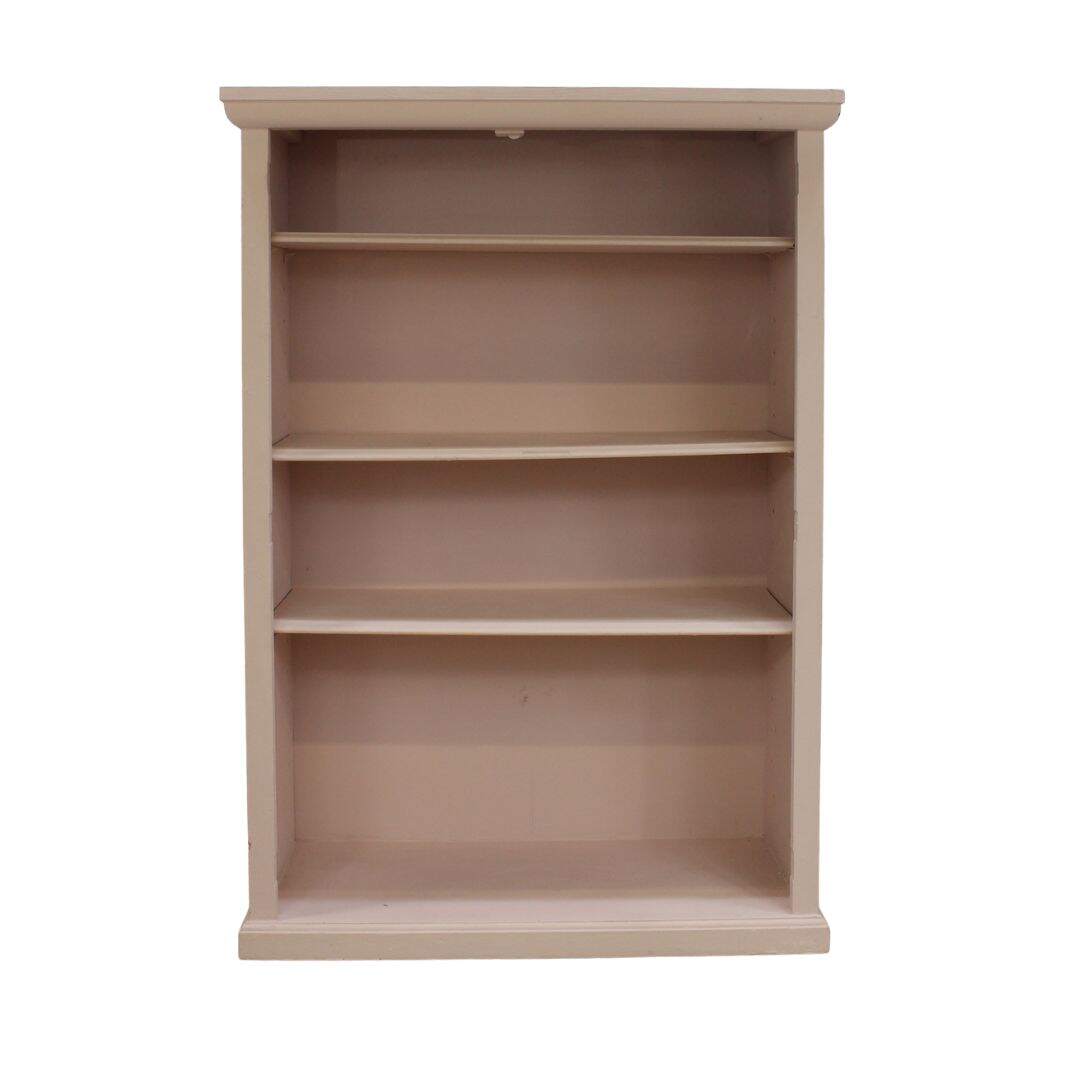 Pink pine bookcase, unpainted