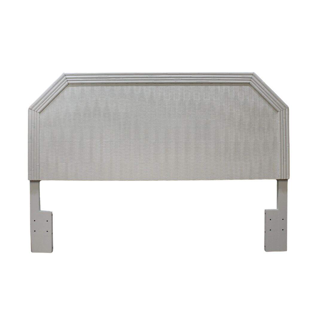 Queen faux bamboo and rattan headboard