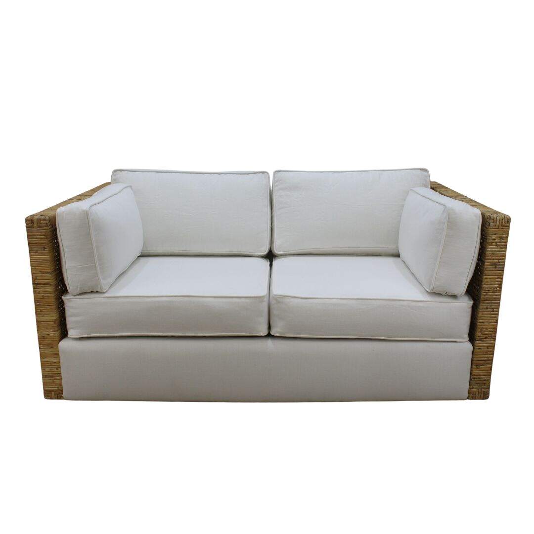 Rattan loveseat