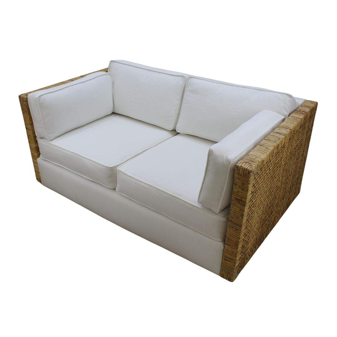 Rattan loveseat