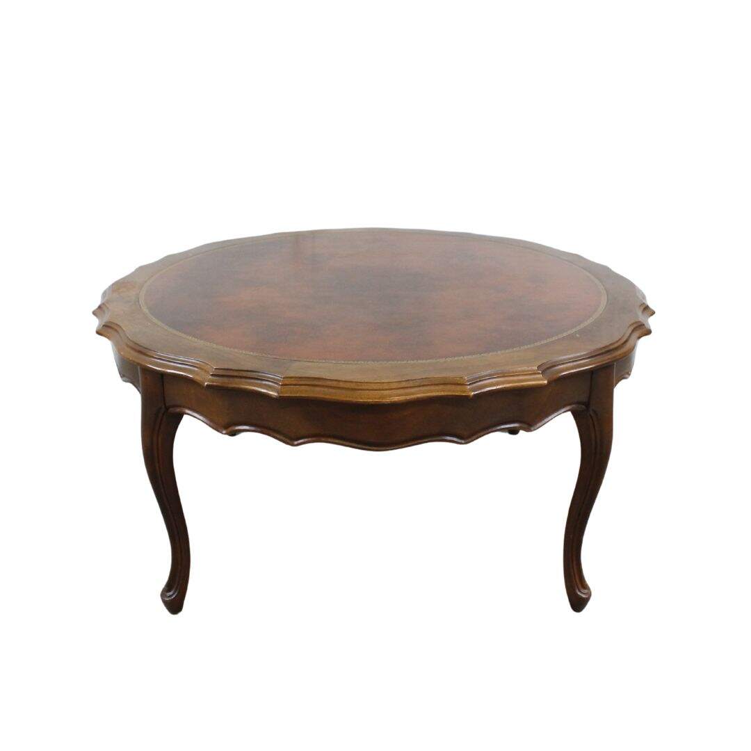 round French provincial coffee table, unpainted