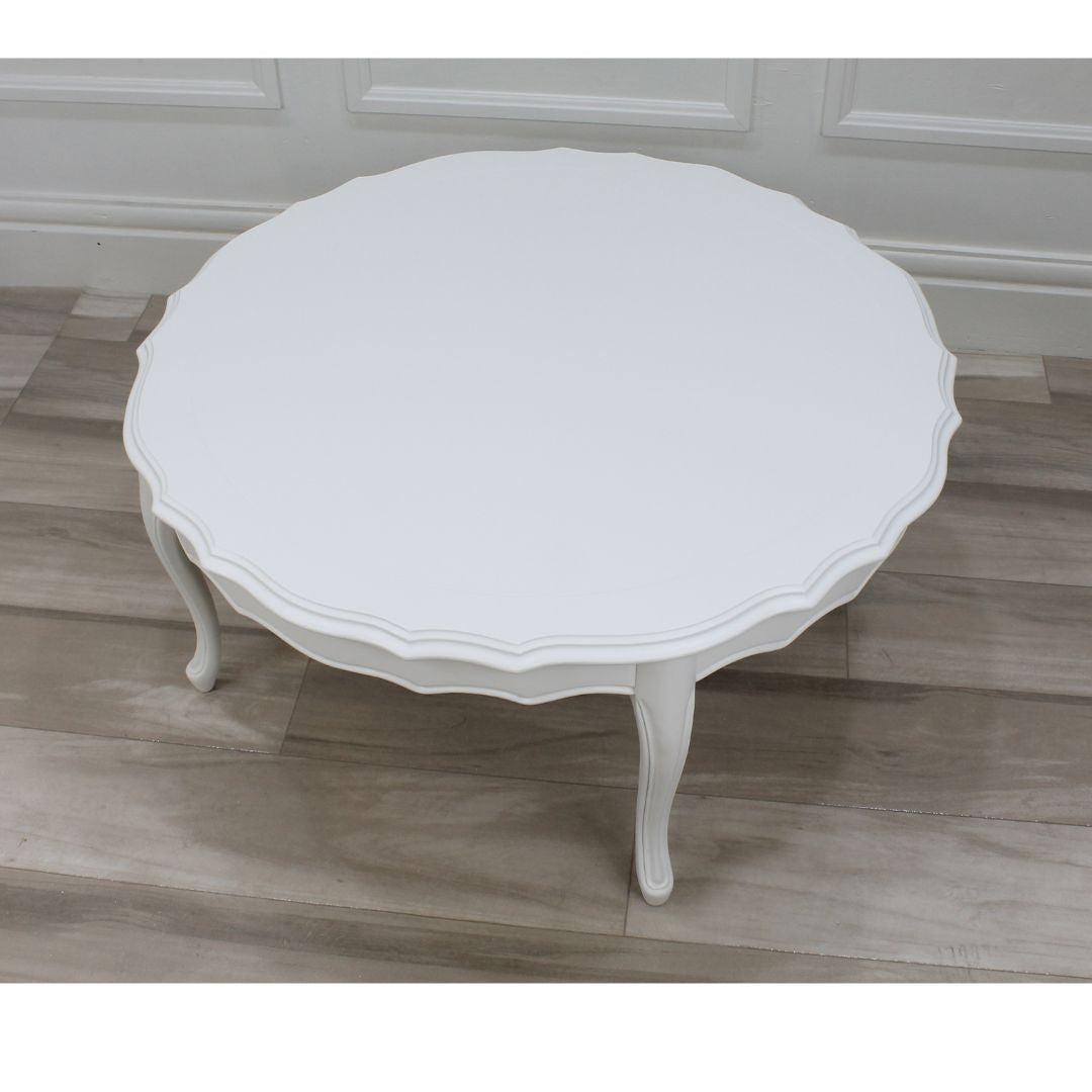 round French provincial coffee table