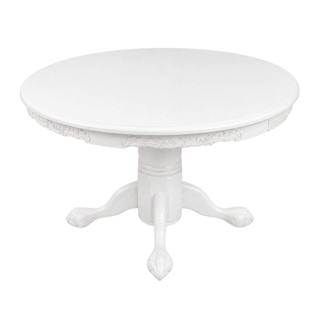Round pedestal dining table