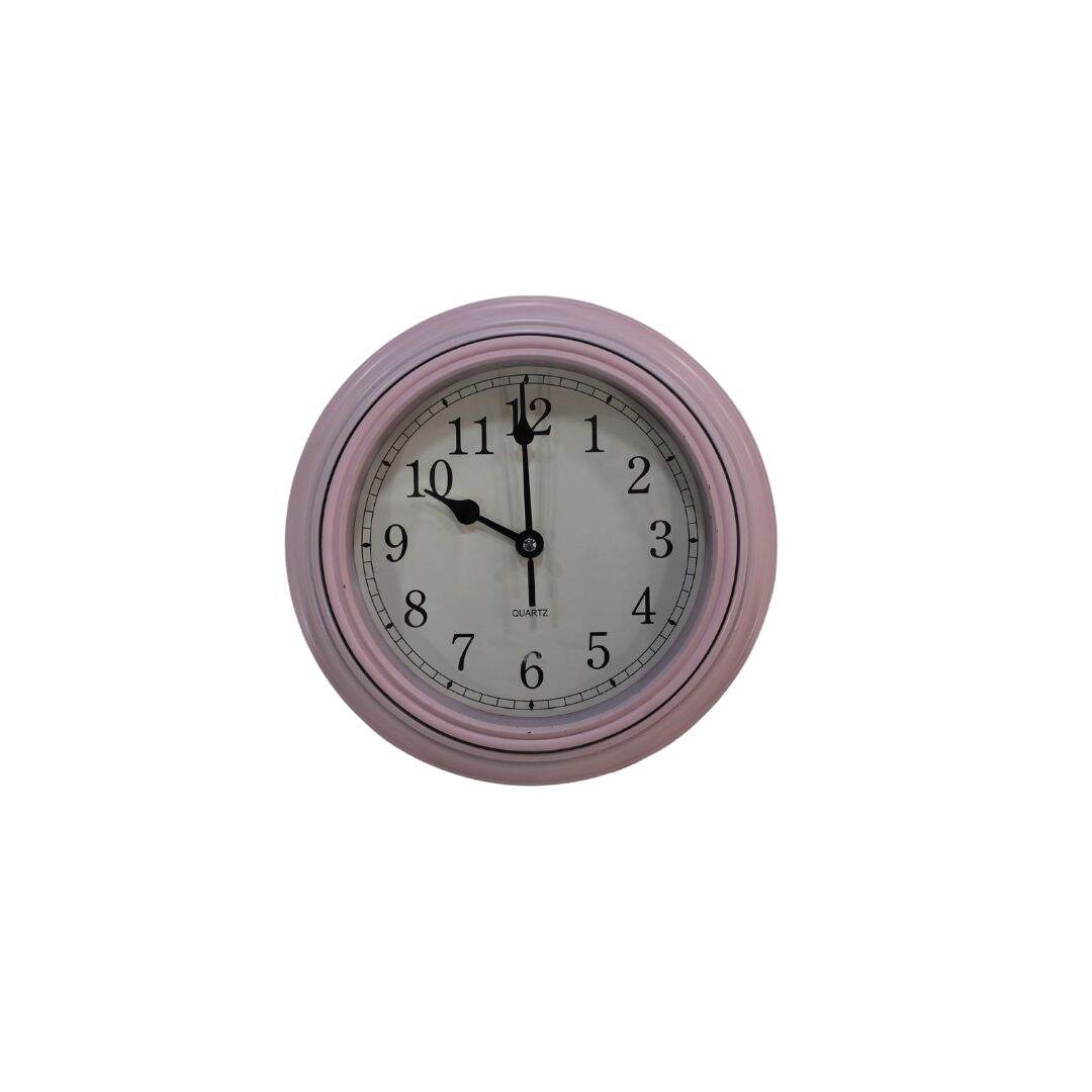 Round pink clock