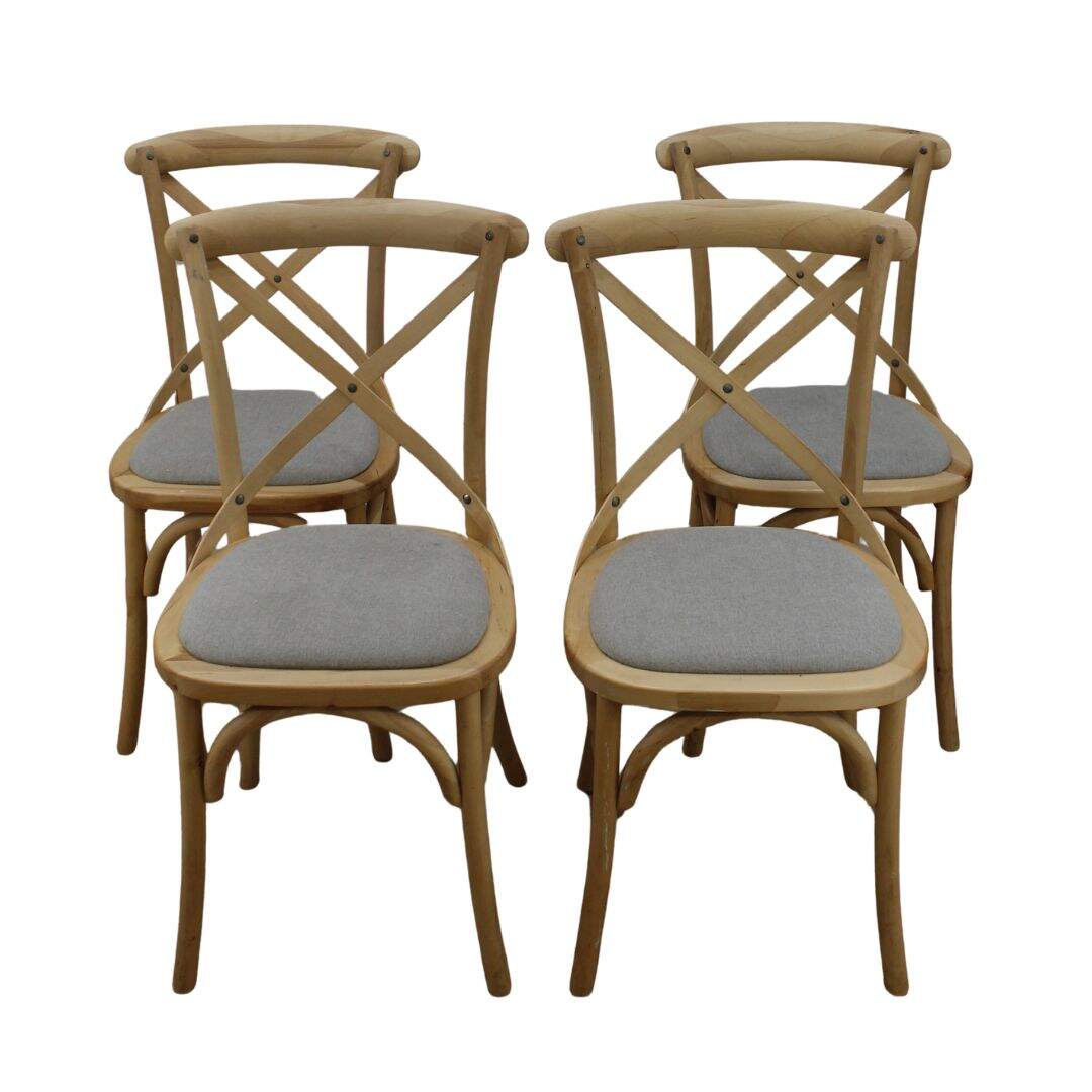 set of 4 X back chairs