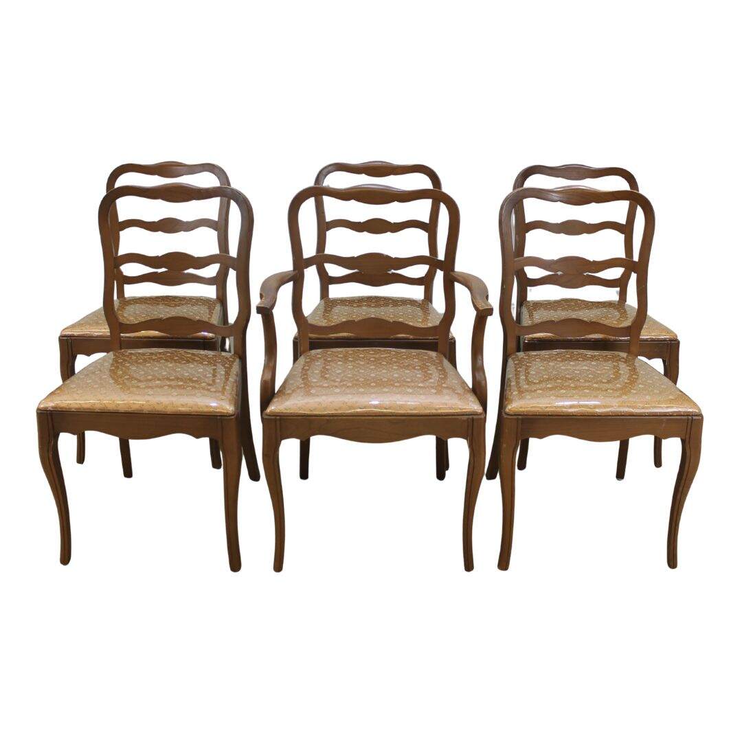 Set of 6 French provincial dining chairs, unfinished