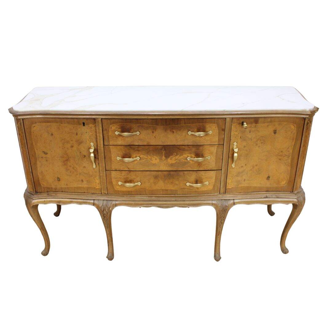 Buffet with inlay and marble top