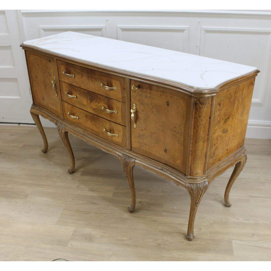 Buffet with inlay and marble top
