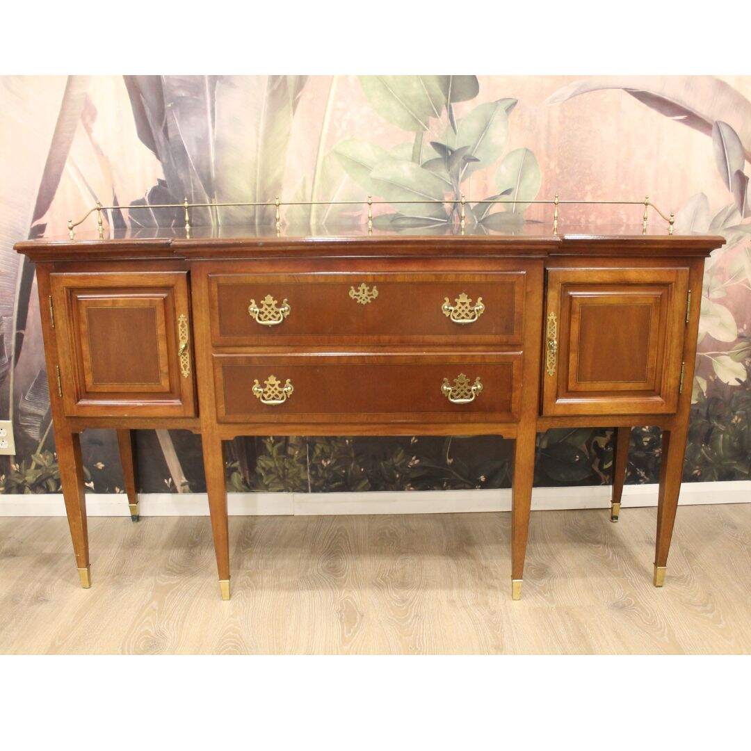 sideboard with brass accents