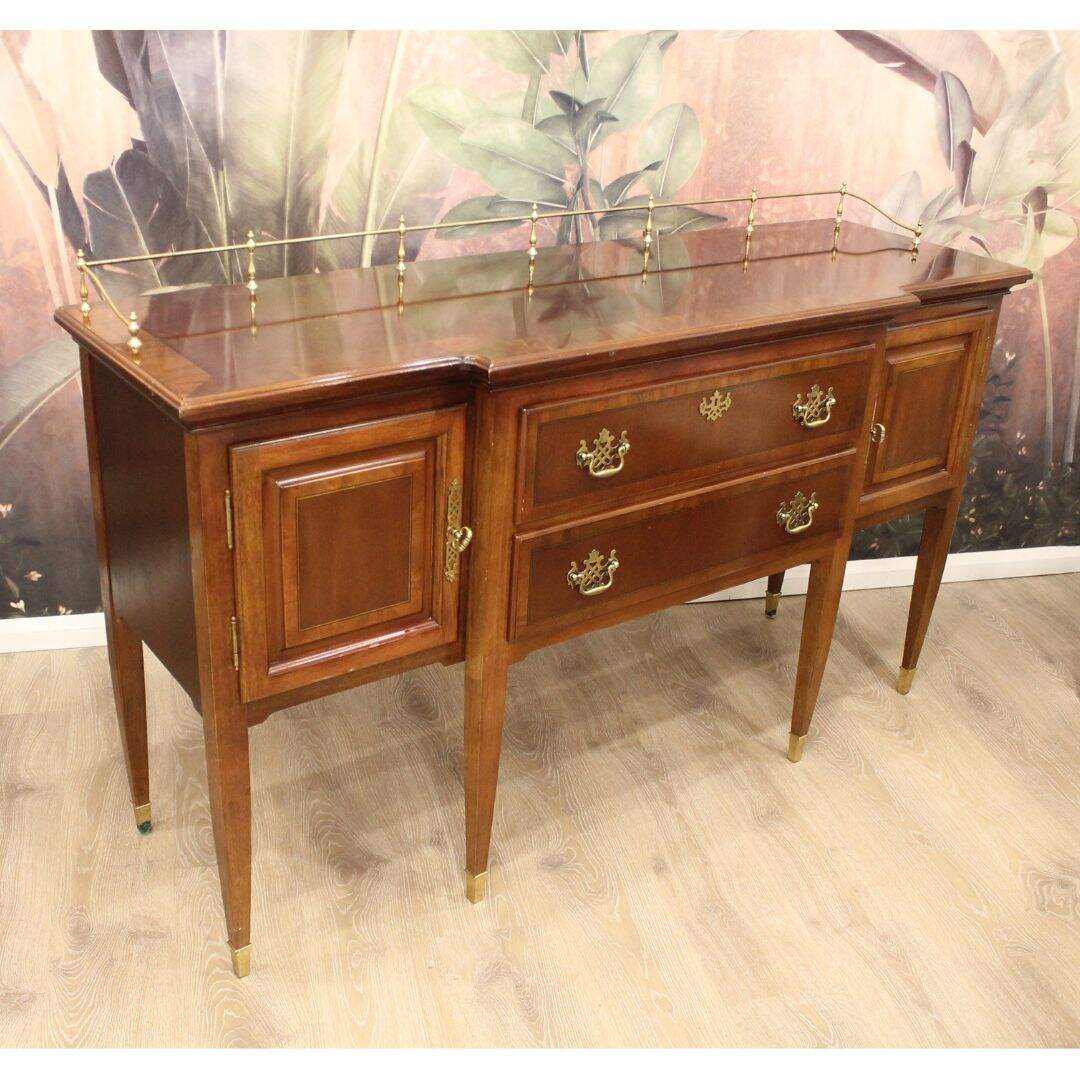 sideboard with brass accents