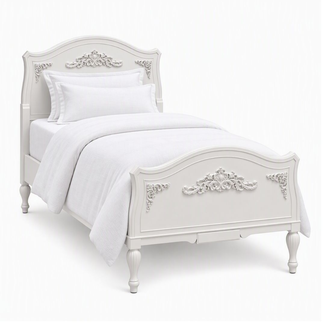 twin wooden bed