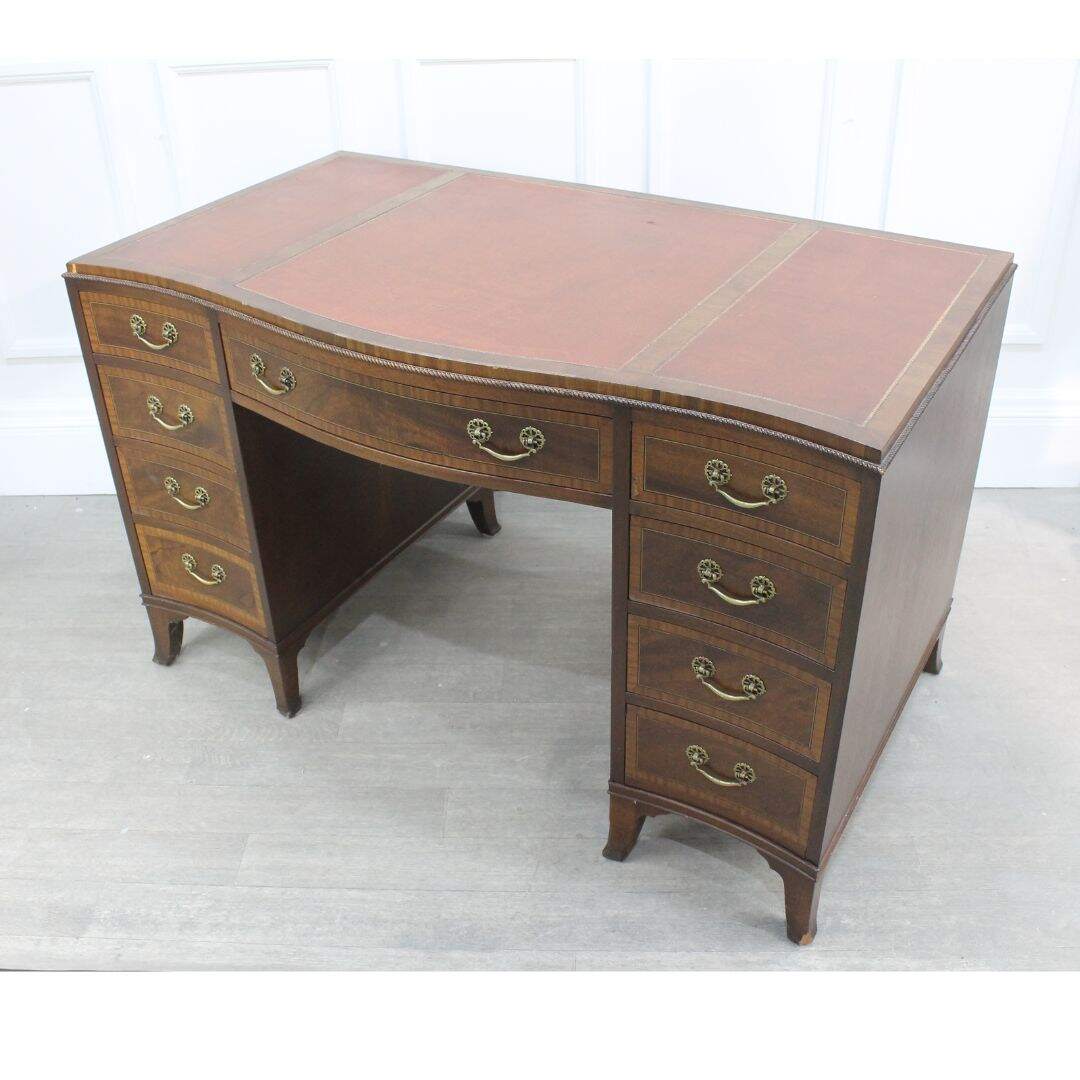 leather topped executive desk, unpainted