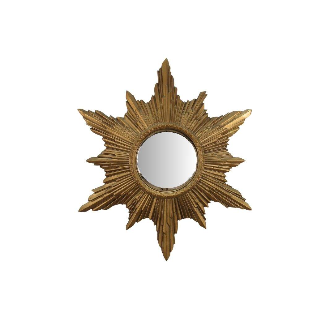 Vintage gold sumburt mirror