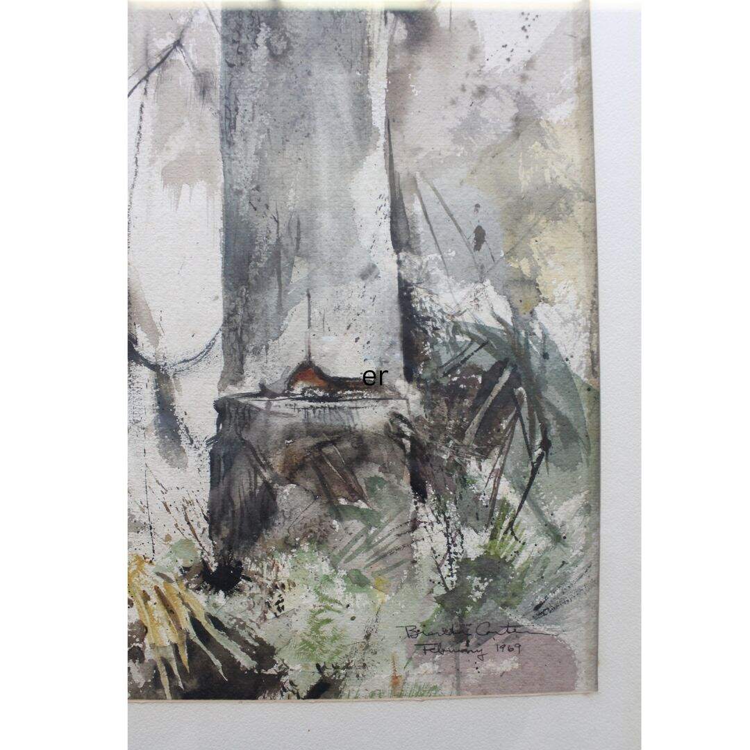 water colour painting of bamboo