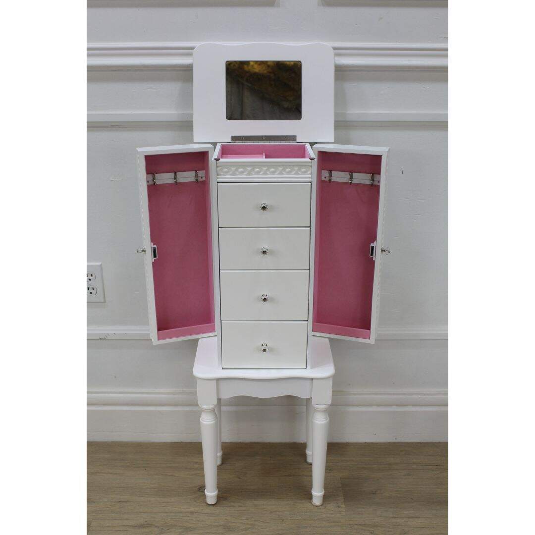 standing jewelry cabinet