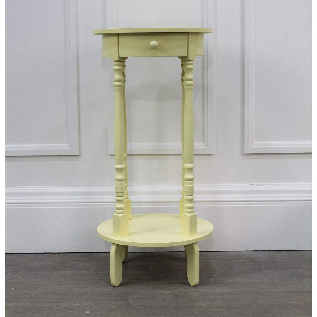 Yellow side table/plant stand