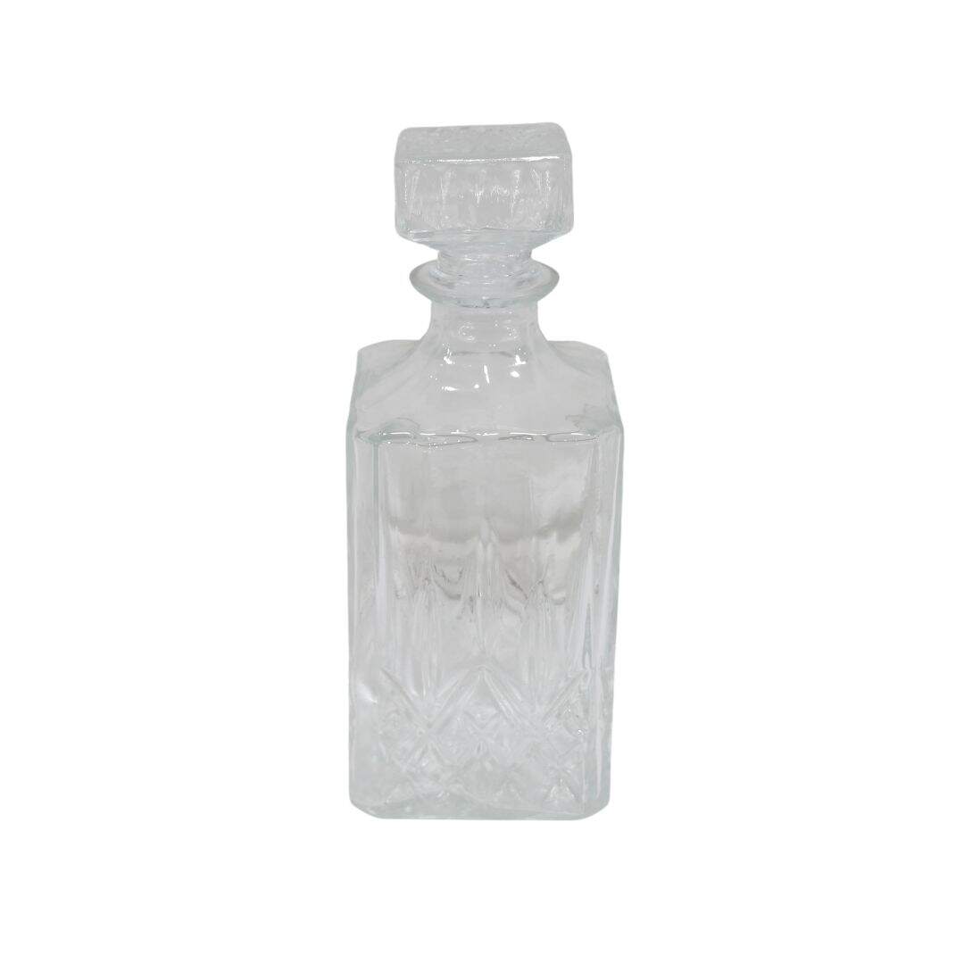 Clear glass decanter