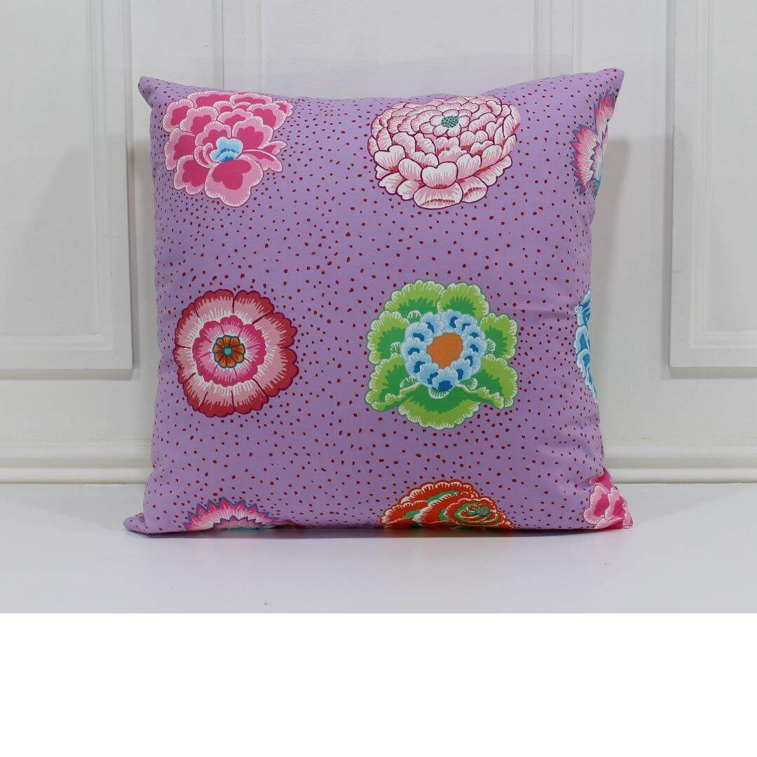 Bright floral pillow