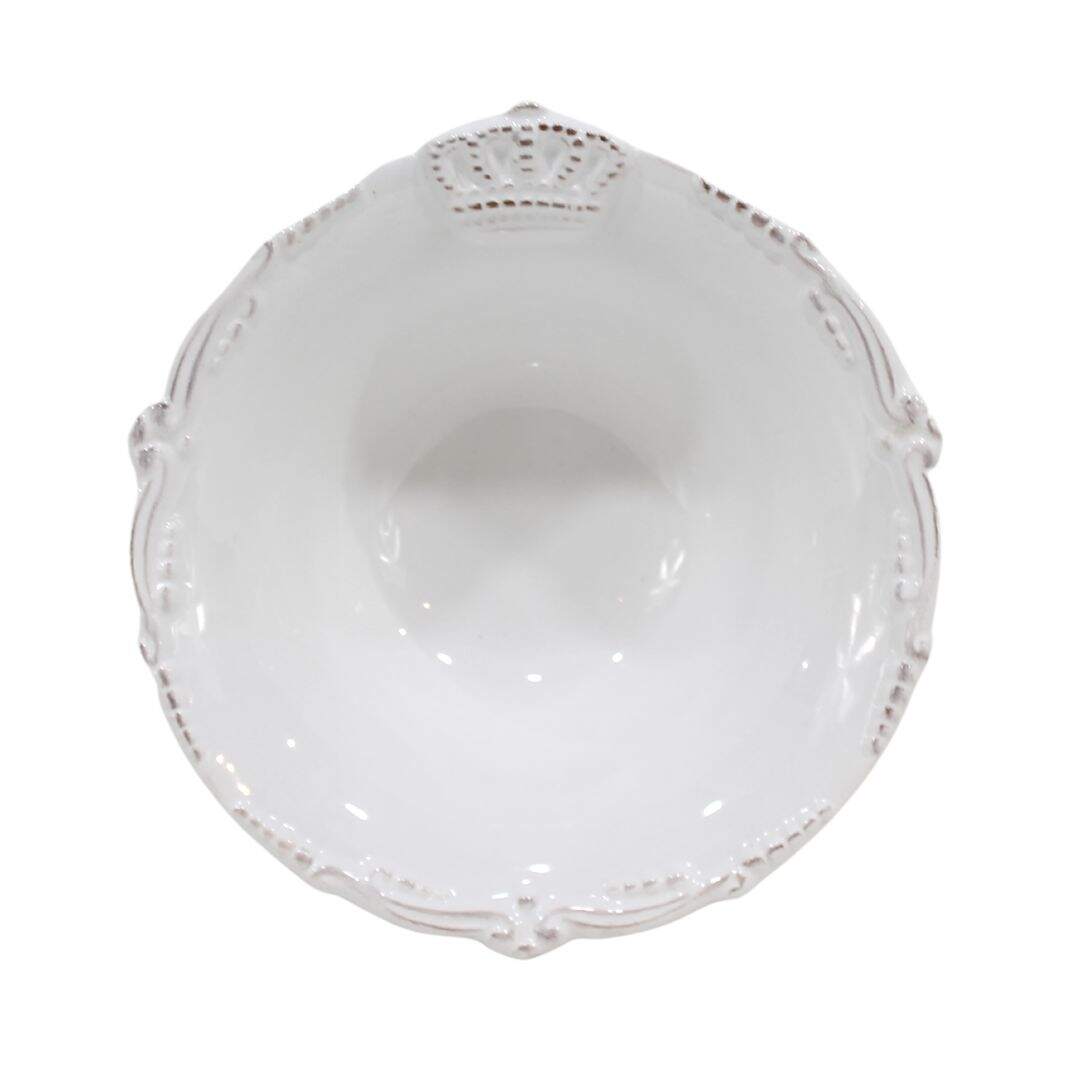 Ceramic bowl with a crown motif